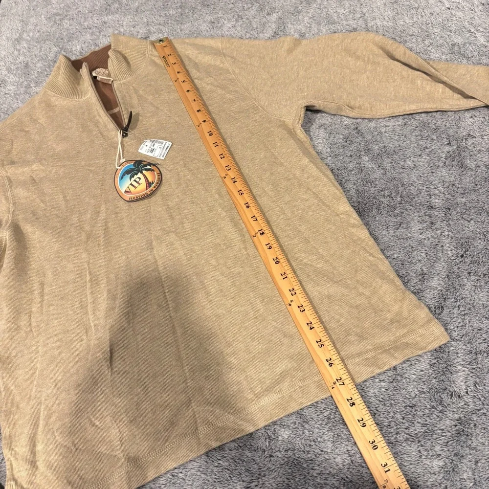 Jos A Bank Men Quarter Zip Medium Pullover Cotton Sweater Old‎ Money Soft 20471